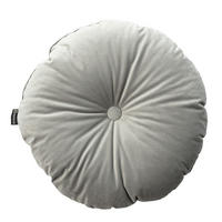KISSEN Velvet rund, taupe, 37cm - Taupe, Textil (37cm) - Dekoria