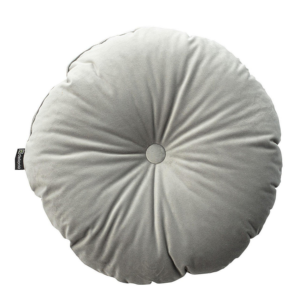 KISSEN Velvet rund, taupe, 37cm - Taupe, Textil (37cm) - Dekoria