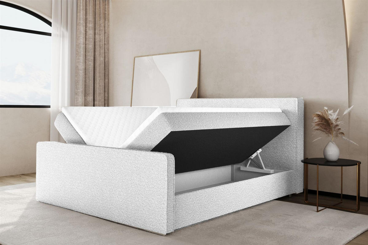 BOXBETT Adrien In überlänge - Braun, Holzwerkstoff/Textil (140/220cm) - Fun Möbel
