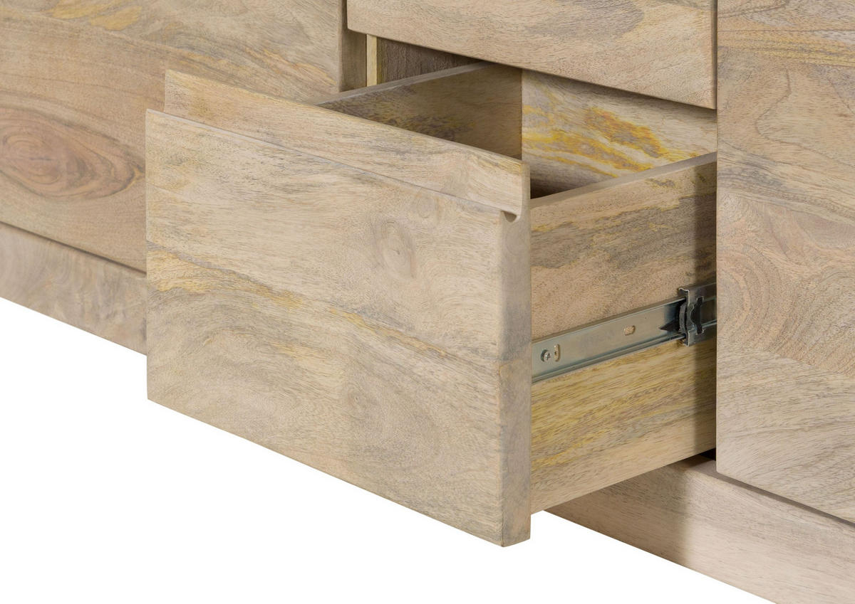 TV-BOARD Mango 147x40x58 weiß lackiert TORONTO #300 - Weiß, Holz (147/58/40cm) - Massivmoebel24