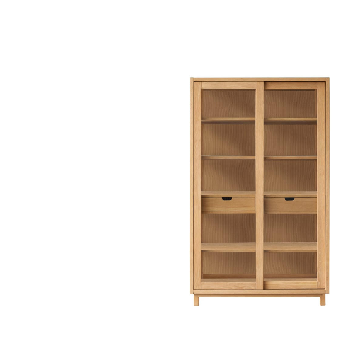 GESCHIRRSCHRANK Adel Natur aus Eiche - Naturfarben, Holz (110/180/45cm) - Tikamoon