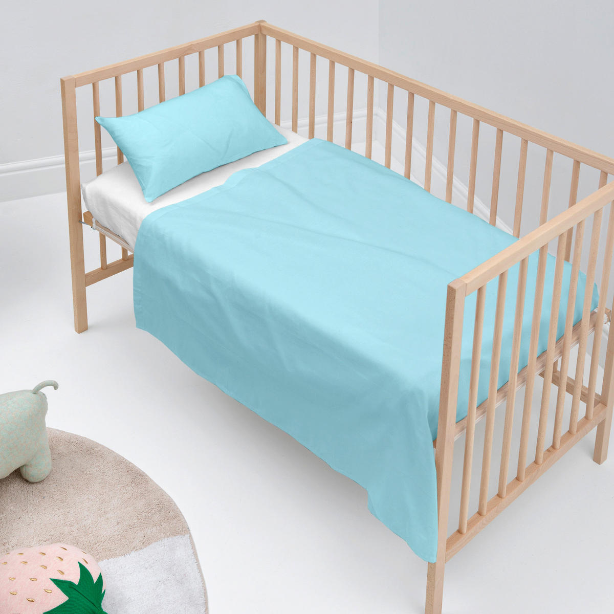 BETTWÄSCHE 2er-Set teiliges basic 120x180 cm (kinderbett) blau - Blau, Textil (120/180cm) - Happy Friday