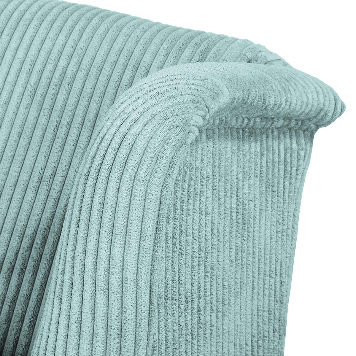 XXL SESSEL - Cord - Hellblau, Textil (135/100/128cm) - home24