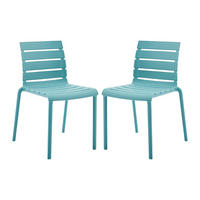 GARTENSTUHL stapelbar 2er-Set - Polypropylen - Himmelblau - PANDJI von MYLIA - Hellblau, Kunststoff (49.5/79/54cm) - Vente-Unique