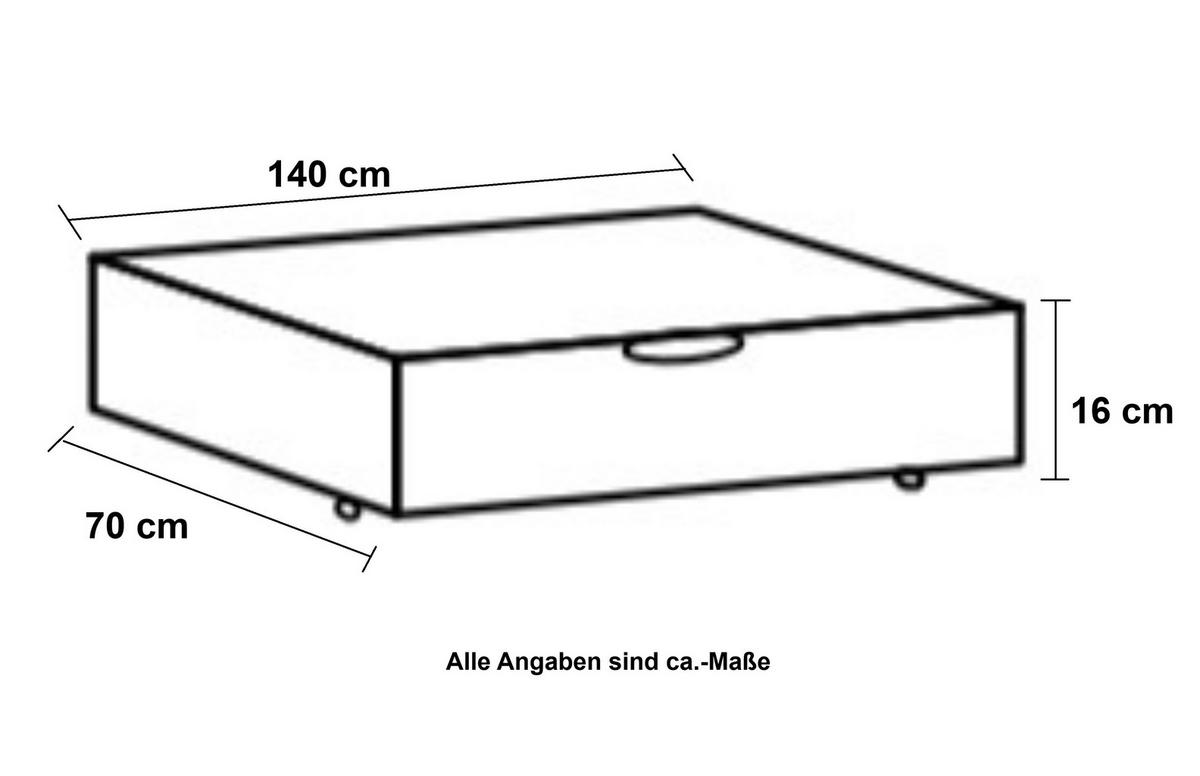 BABYZIMMER-ZUBEHÖR: Bettschubkasten für Babybett, Landhausstil Weiß / 22800-02 - Weiß, Holzwerkstoff/Metall - luma-home