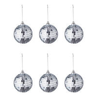 WEIHANCHTSBAUMKUGEL (6er-Set) Disco - Silberfarben, Kunststoff (8/8/8cm) - Butlers