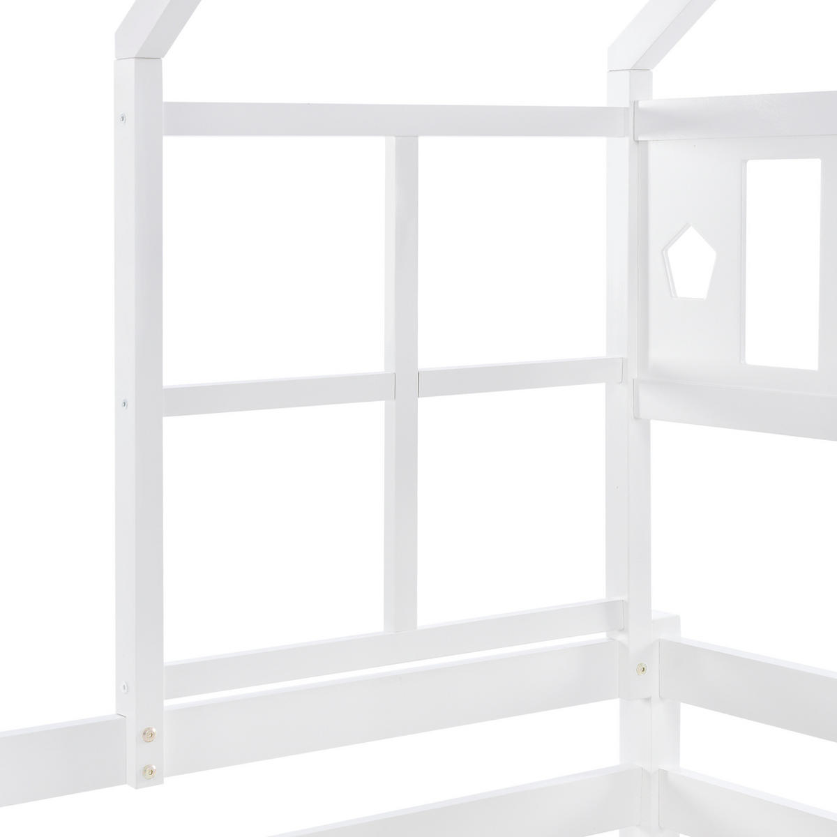 HAUSBETT 90/200 cm Weiß aus Massivholz mit Schublade - Weiß, Holz (90/200cm) - OKMYHOME
