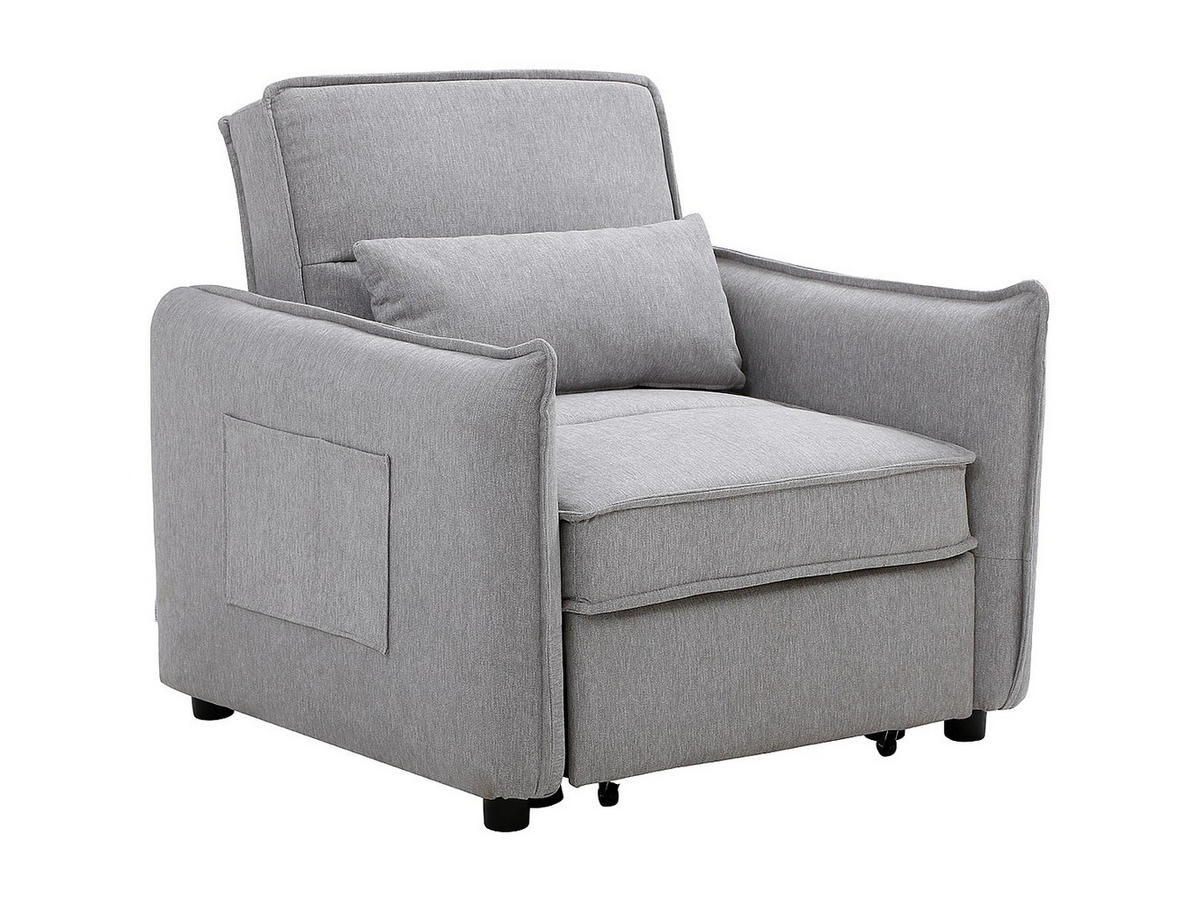 SCHLAFSESSEL - 1 Person - stoff - hellgrau Fenora - Hellgrau, Textil (93/86/85cm) - Vente-Unique