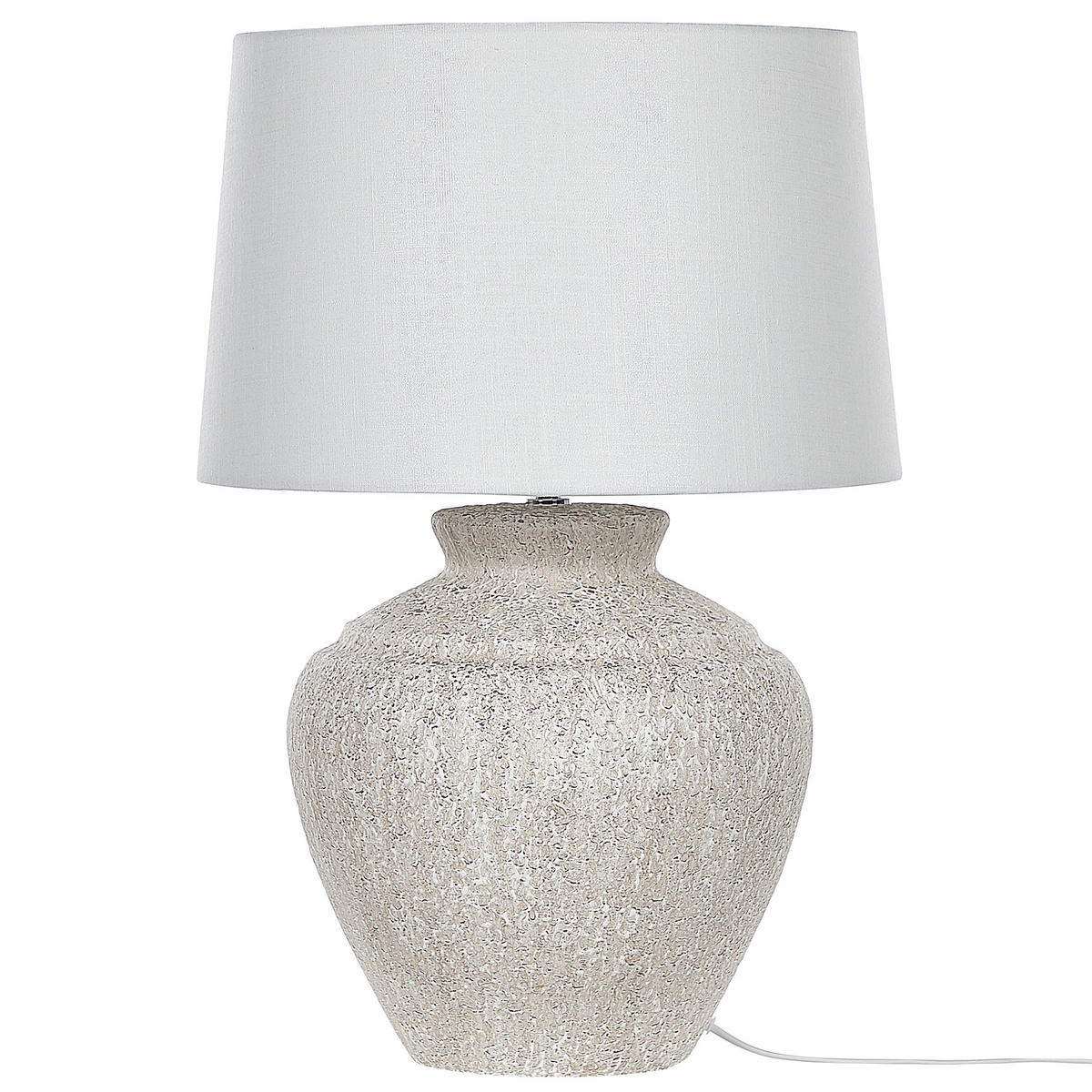 TISCHLAMPE Caine 40/40/60 cm - Weiß, Keramik (40/40/60cm) - Beliani
