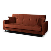 SOFA Luna 213cm im skandinavisches Stil, mit Schlaffunktion und Bettkasten, braun - Braun, Kunststoff (213/92/94cm) - Margaret Hadas24