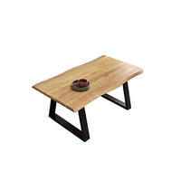 COUCHTISCH MATTEO - Beige/Schwarz, Holz/Metall (70/120/40cm) - SAM