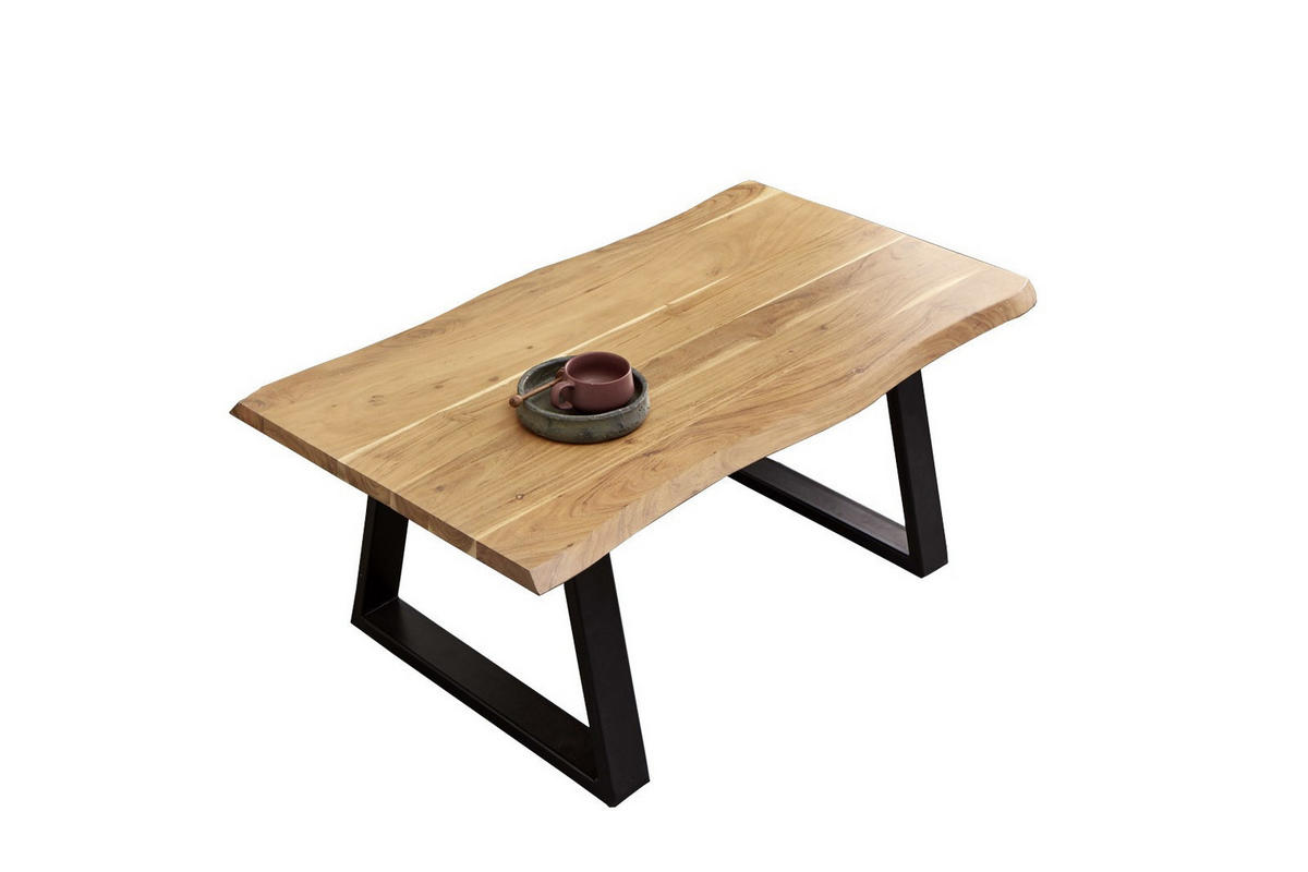 COUCHTISCH MATTEO - Beige/Schwarz, Holz/Metall (70/120/40cm) - SAM