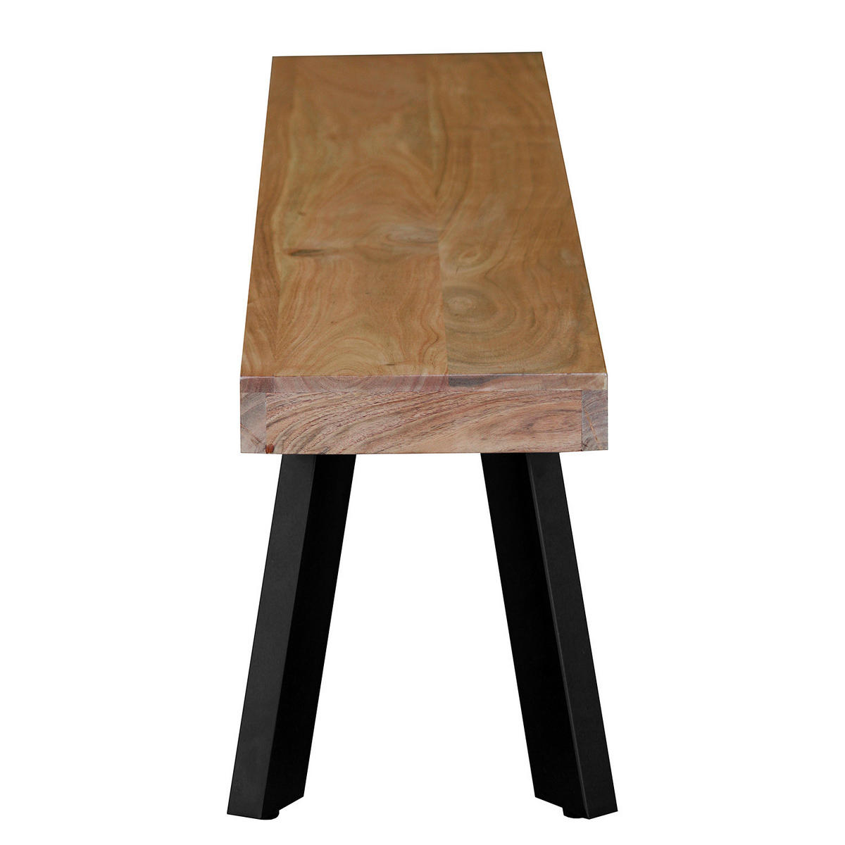SITZBANK - Akazie massiv / Eisen - Akaziefarben, Holz (178/45/38cm) - home24