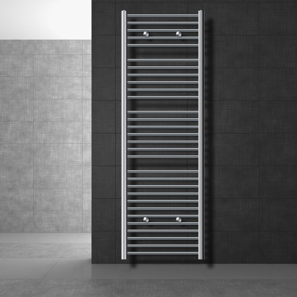BADHEIZKÖRPER Sahara 600x1800 mm Chrome gerade mit Seitenanschluss - Chromfarben, Metall (60/180/5cm) - LuxeBath