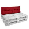 PALETTENKISSEN Eco Style Rücken 60/40/10 cm Rot (2tlg) - Rot, Textil (40/20/60cm)