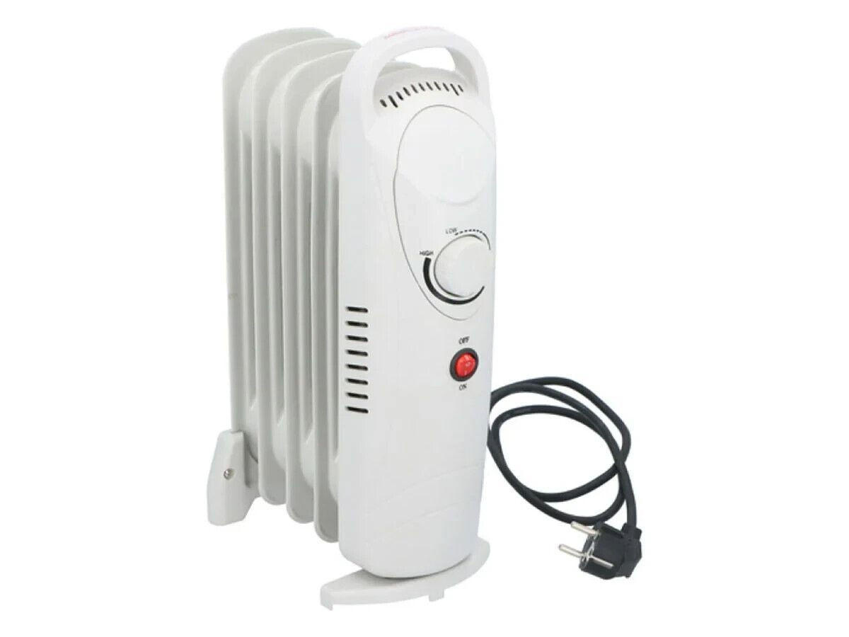 ÖLRADIATOR 650W Weiß 5 Rippen mit Thermostat, Elektroheizung, Radiator, Heizkörper, Raumheizer, Kompaktheizung, Heizgerät, Standheizung - Weiß, Kunststoff/Metall (23/38/13.5cm) - Alpina