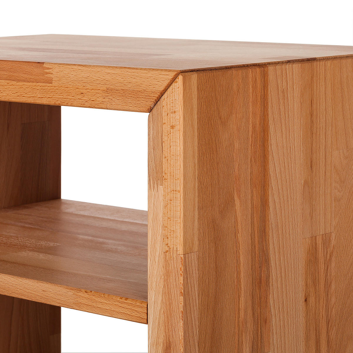 NACHTKOMMODE - Massivholz - Buchefarben, Holz (50/40/33cm) - home24