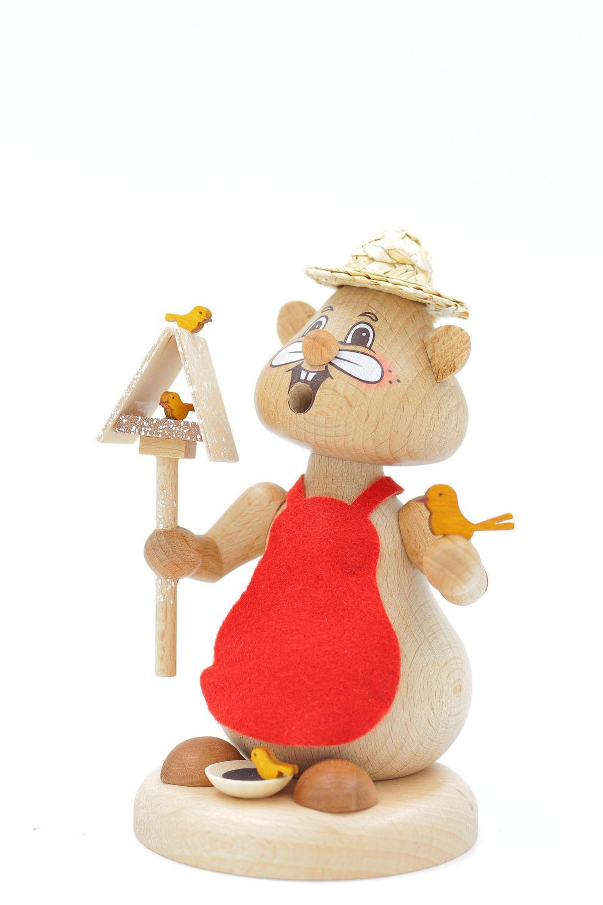 RAUCHFIGUR Hamster Vogelmädchen 13 cm - Multicolor, Holz (8/13/0.1cm)