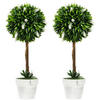 KUNSTPFLANZE Lavendel 2er-Set Künstliche Pflanzen 60 cm Zimmerpflanze Weiß - Weiß/Braun, Kunststoff (60cm) - HOMCOM