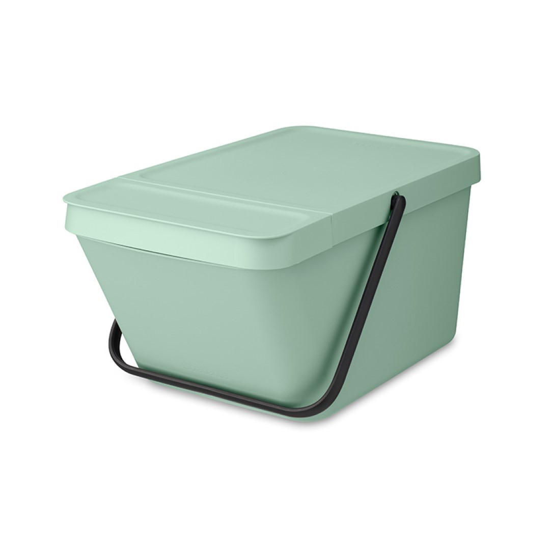 ABFALLSAMMLER Stapelbarer Mit Tragegriff 20 Liter Kunststoff Jade - Grün, Kunststoff (28/22.5/45cm) - PROREGAL