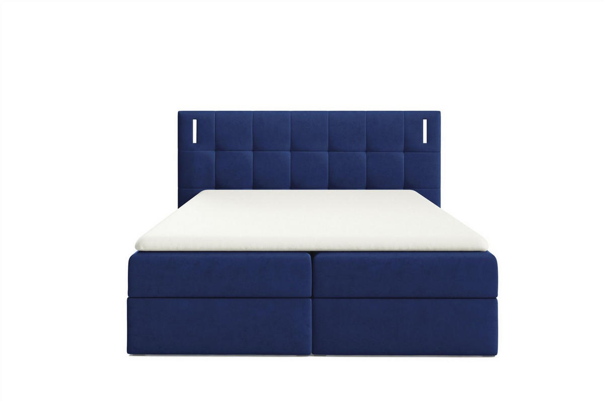 BOXBETT Martim Premium - Blau, Holzwerkstoff/Textil (160/200cm) - Fun Möbel