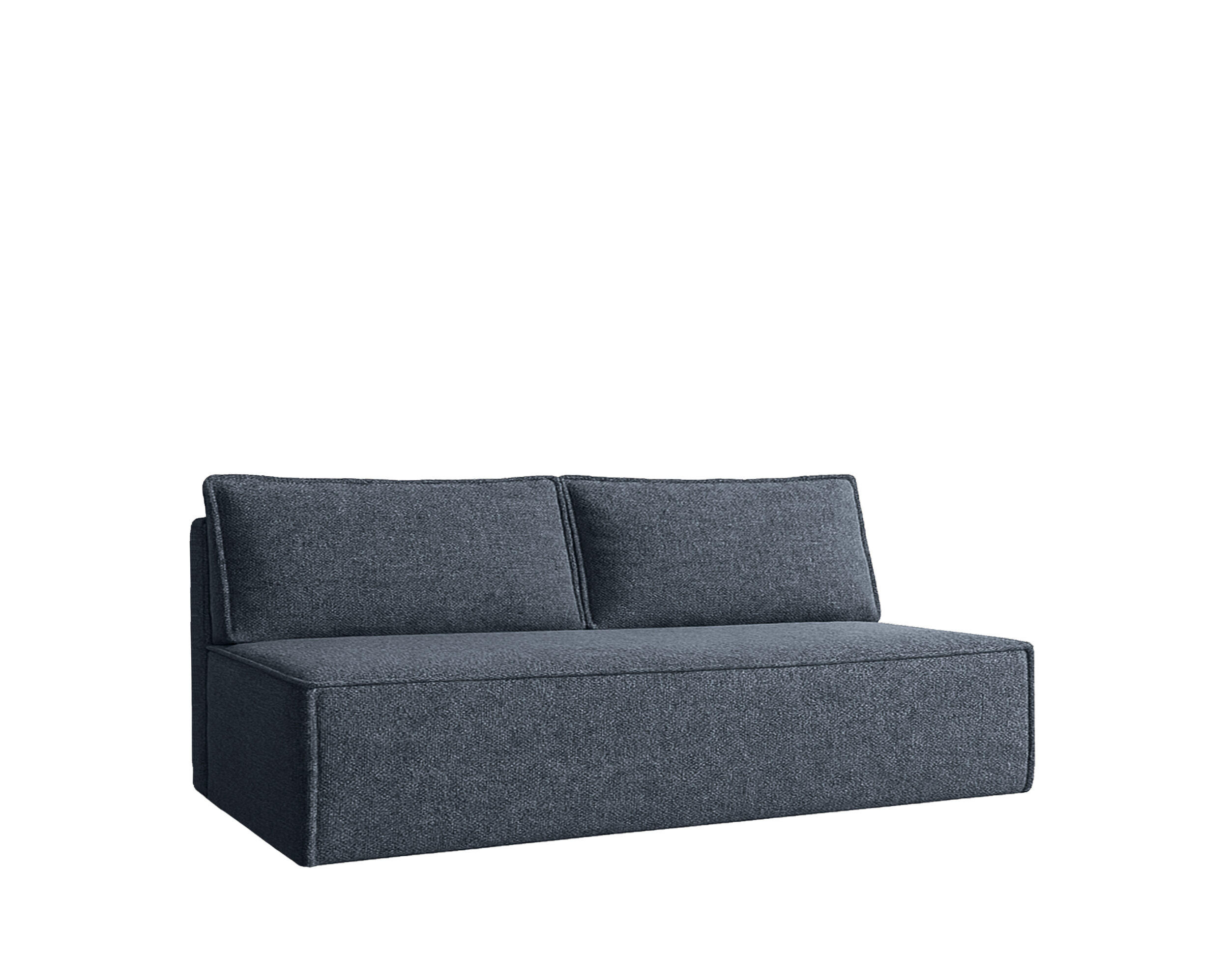 SCHLAFSOFA Mit Bettkasten DUO Stoff Verita Marineblau - Dunkelblau, Holz/Kunststoff (198/89/90cm) - Kaiser Möbel