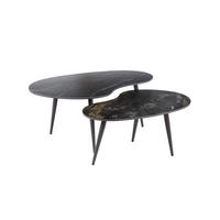 COUCHTISCH-SET PONTE Schwarz Keramik - Schwarz, Keramik/Metall (91/55/40cm) - KAWOLA
