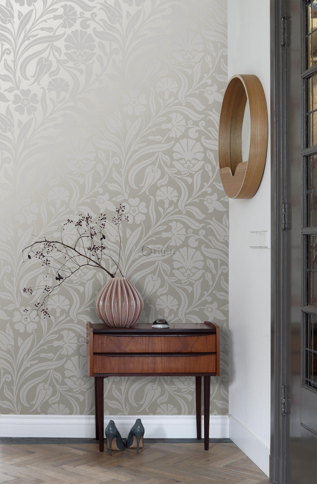 TAPETE Blumen 53 cm x 10.05 m - Pink, Papier (53/1000cm) - Origin Wallcoverings