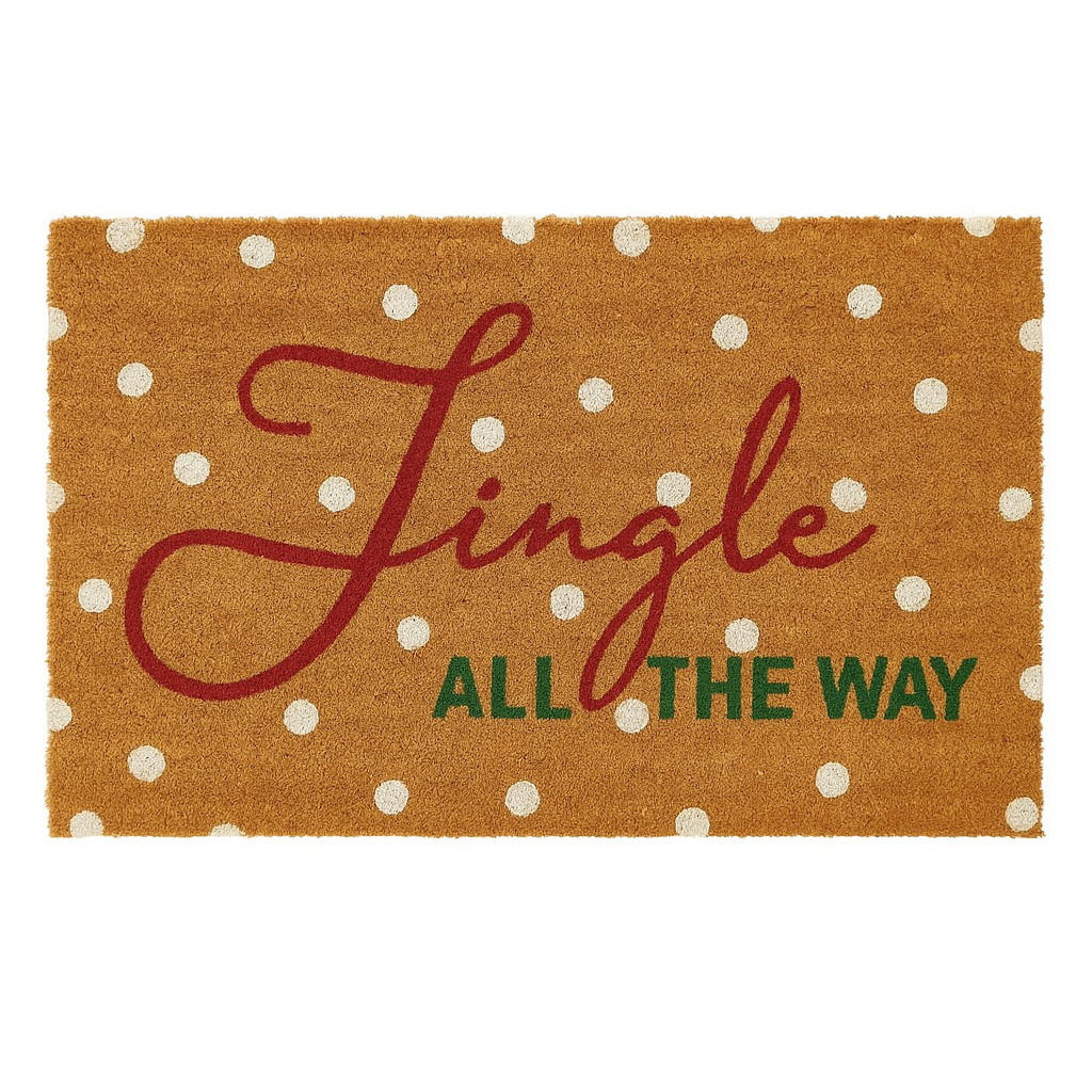 FUSSMATTE Kokosfaser Weihnachten 59/39 cm - Braun, Naturmaterialien (39/1.5/59cm) - Home Styling Collection