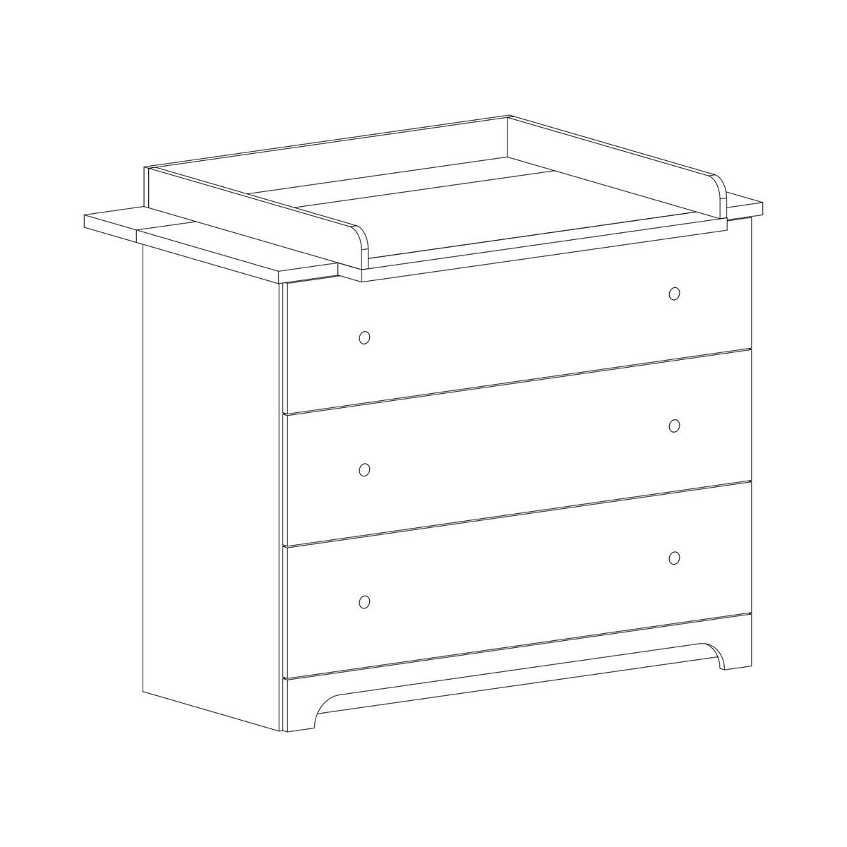 WICKELKOMMODE Thilo Landhausstill Soft-Close Weiß - Weiß, Holzwerkstoff (117/104/75cm) - arthur berndt
