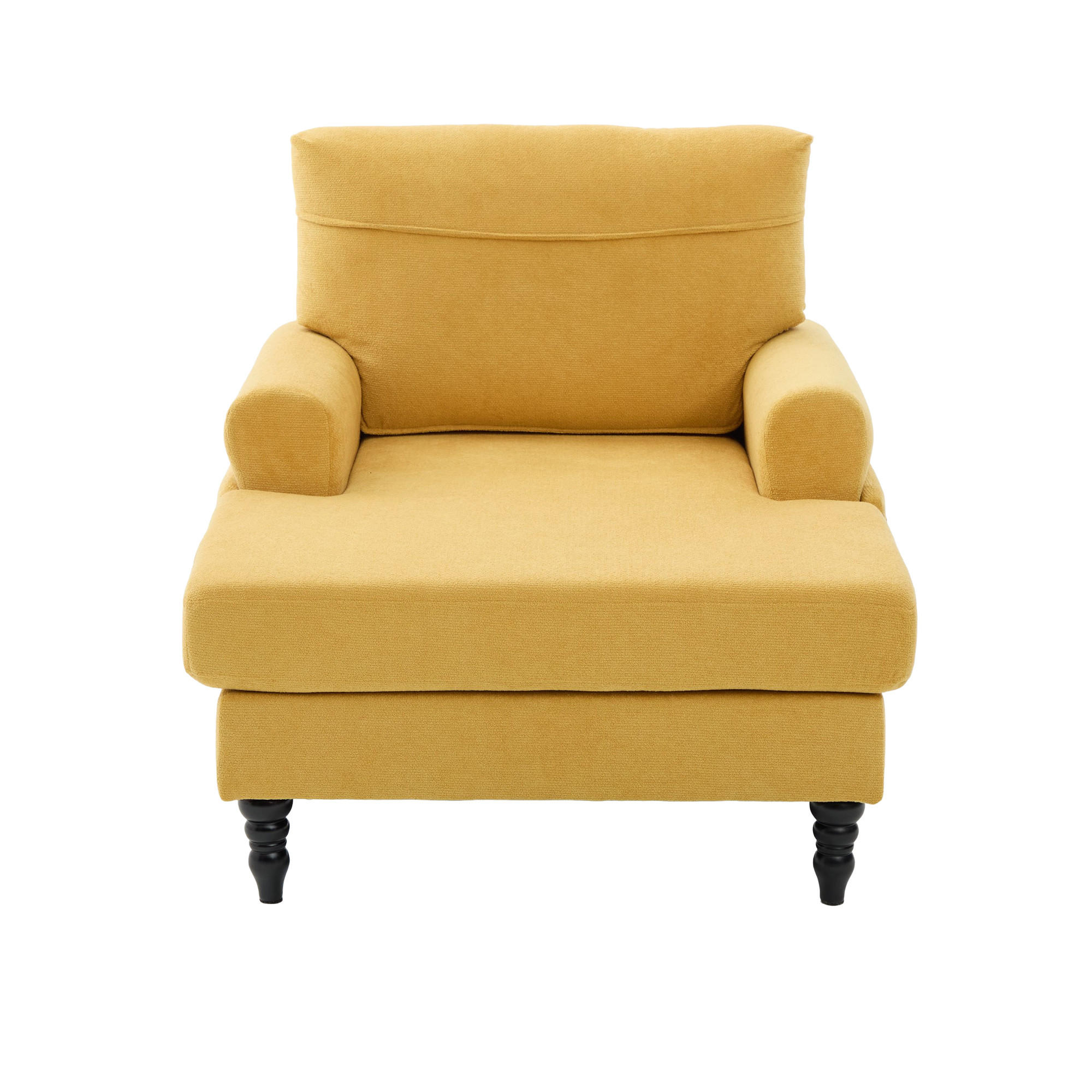 SCHLAFSESSEL DE-33888 mit Seitentaschen Senfgelb - Gelb, Holzwerkstoff (97/86/125.5cm) - ComfortXL