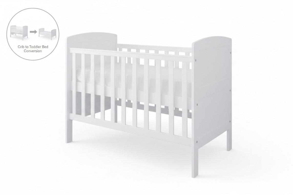 BABYBETT Småland - Weiß, Holzwerkstoff (60/120cm)