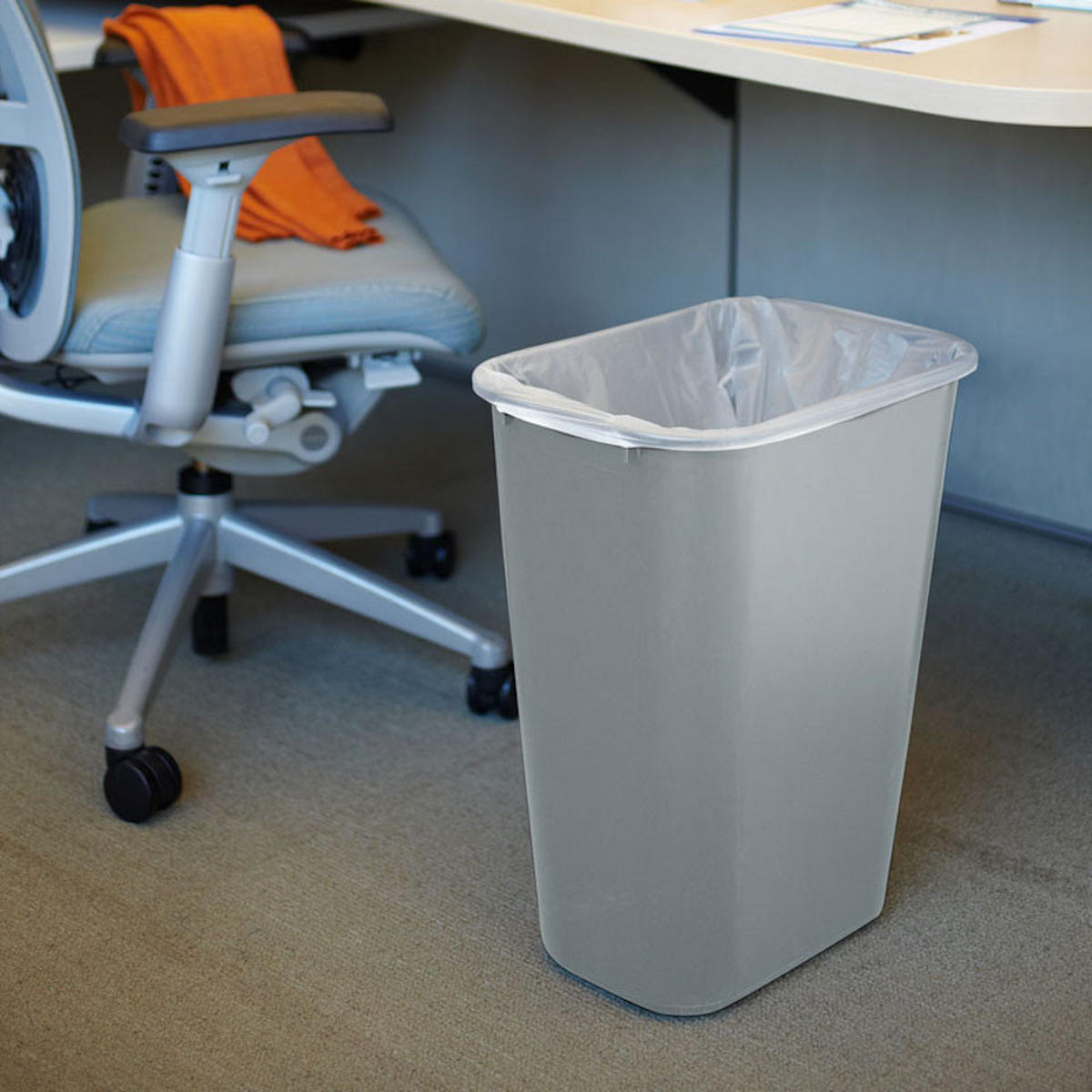 MÜLLEIMER Rechteckiger 39 Liter 50,5x27,9x38,7 cm Polyethylen Grau - Grau, Metall (27.9/50.5/38.7cm) - PROREGAL