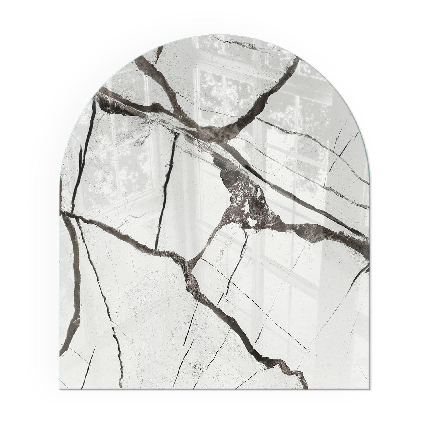 GLASPLATTE für Kamin 80x70 cm - Weiß, Glas (80/70/0.4cm) - TULUP