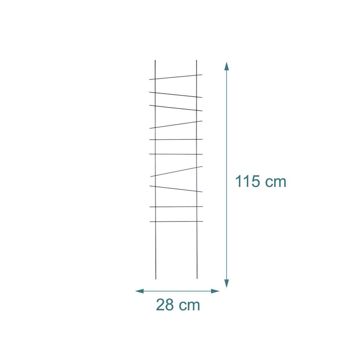 RANKGITTER Schwarz 8er-Set Stahl 115x28 cm - Schwarz, Metall (28/115/0.5cm) - Relaxdays