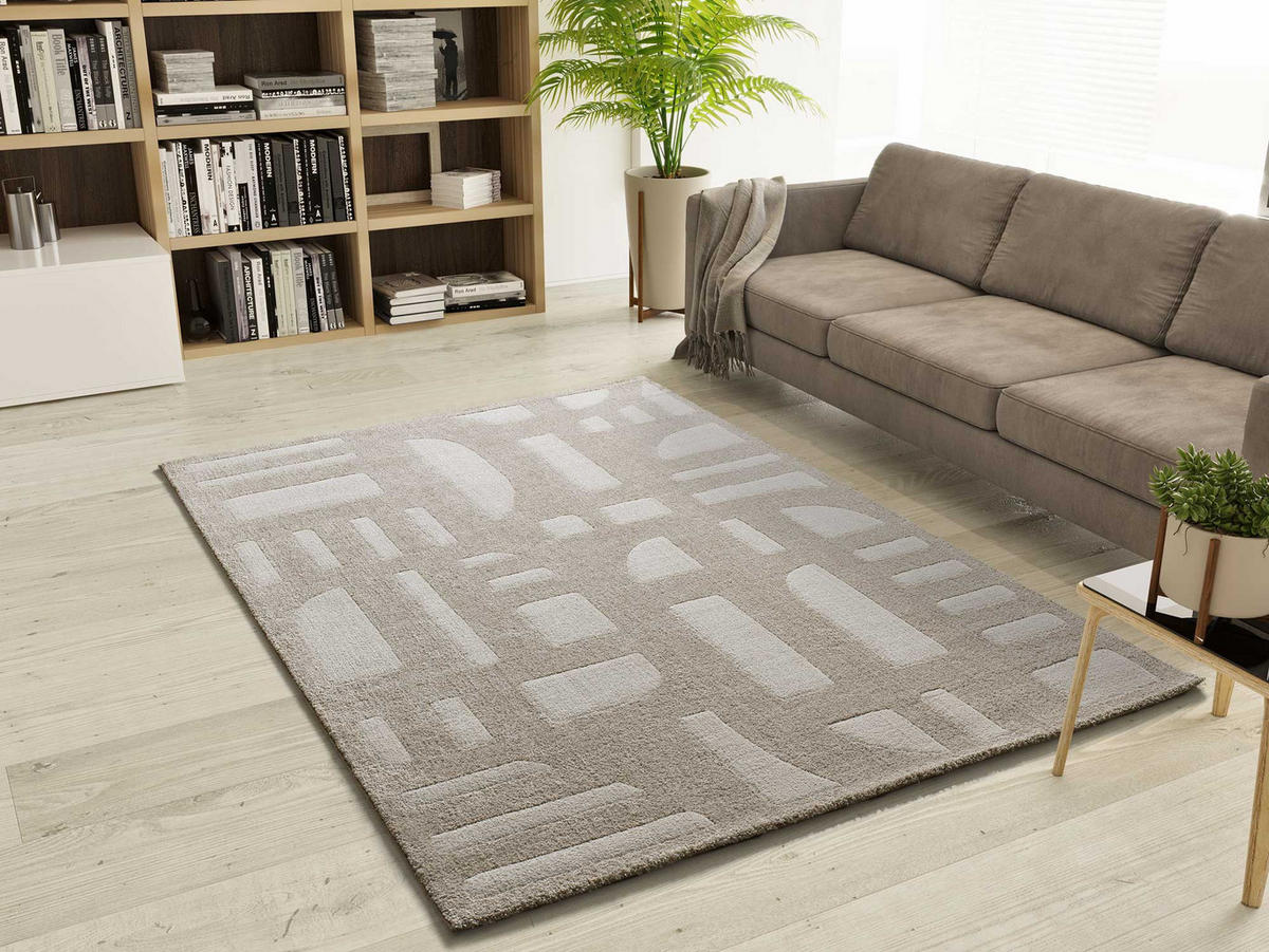 WEBTEPPICH Beige Caledonia 80/150 cm - Beige, Naturmaterialien/Textil (80/150cm) - Atticgo