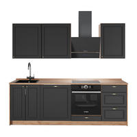 KUCHYNKA Fame-Line, Antracitovo-zlatý vidiecky dom/Dub Goldkraft, 230 cm, AP Oak - dub medový/antracitová, kompozitné drevo (230/82/60cm) - Vicco