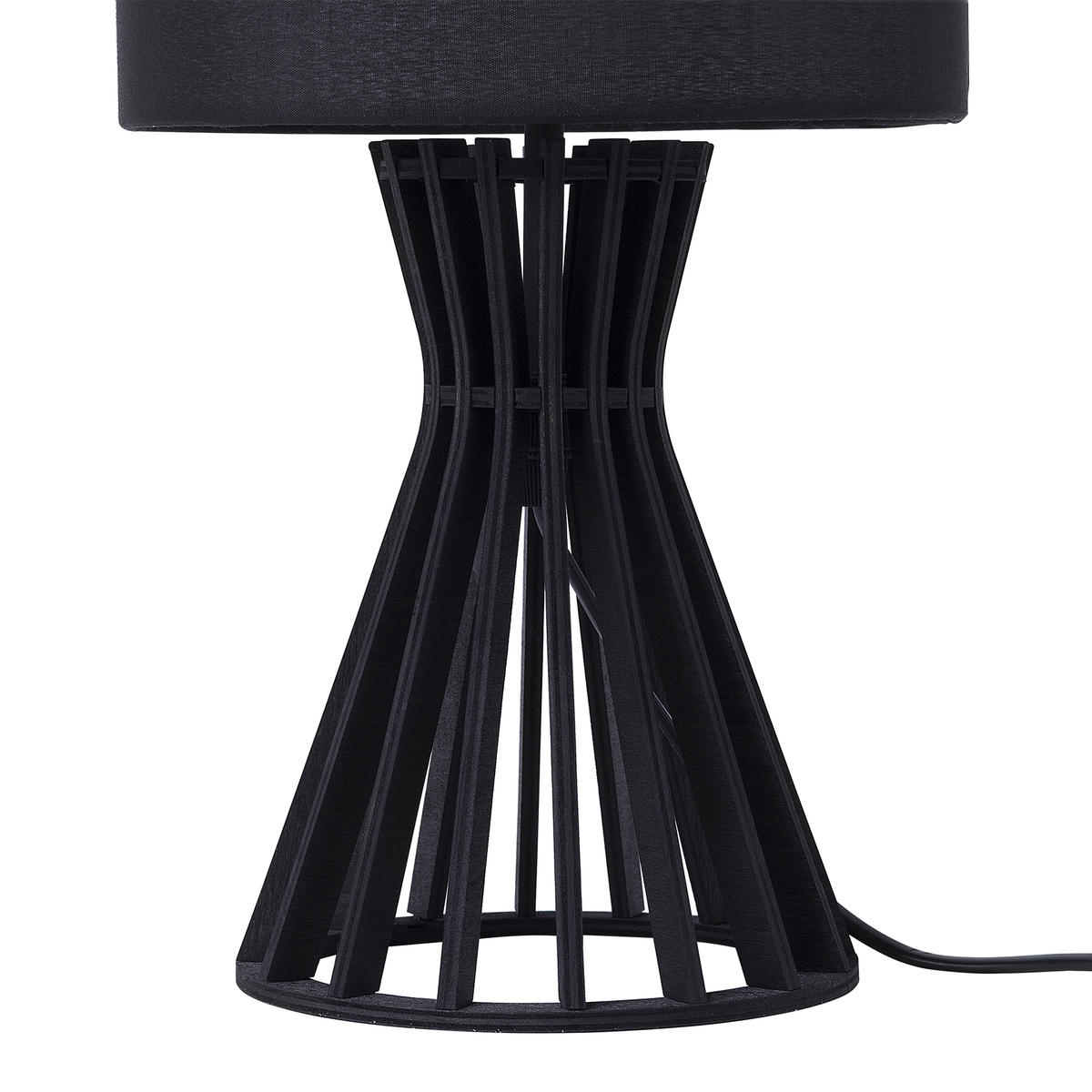 TISCHLAMPE Carrion 27/27/37 cm - Schwarz, Holzwerkstoff (27/27/37cm) - Beliani