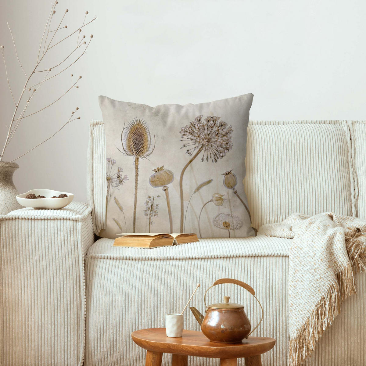 KISSENBEZUG Growing Old 40/40 cm - Eichefarben, Textil (40/40cm) - Bilderwelten