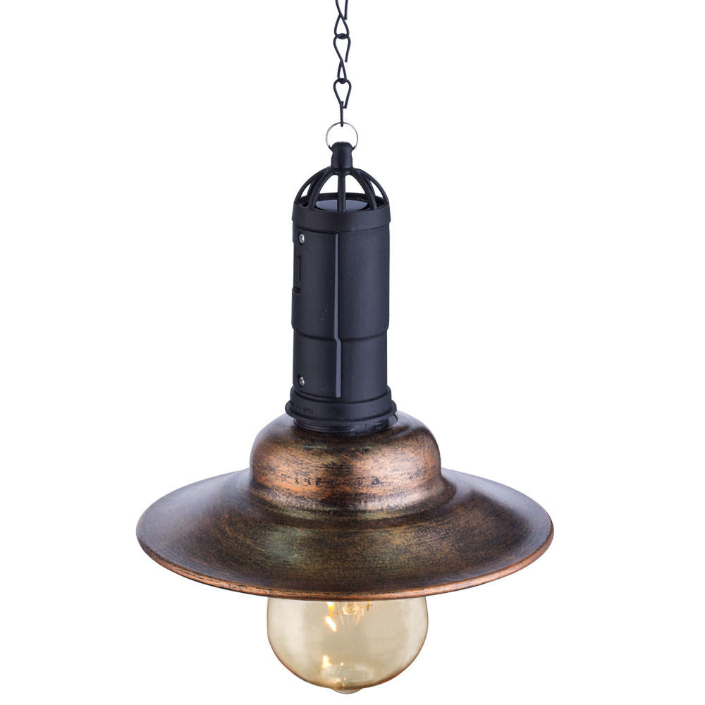 LED HÄNGELEUCHTE Metall Bronze - Bronzefarben, Glas (15.5/15.5/50cm) - Globo Lighting