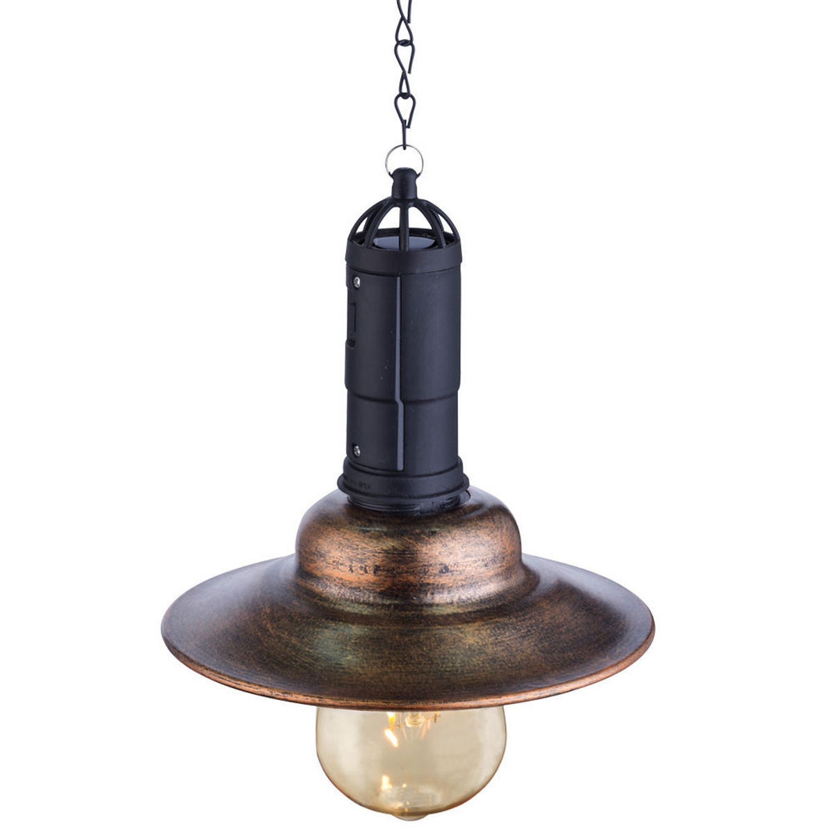 LED HÄNGELEUCHTE Metall Bronze - Bronzefarben, Glas (15.5/15.5/50cm) - Globo Lighting