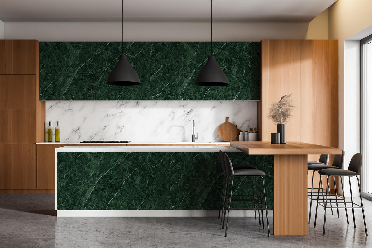 MÖBLAUFKLEBER 100x50 cm grün - Salbeigrün, Kunststoff (100/50/0.1cm) - Wallfluent