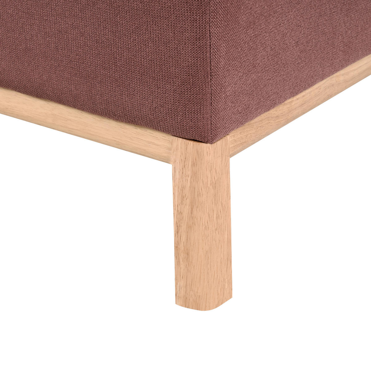 ROHOVÁ POHOVKA 3-místná Látka Burgundsky červená levostranná Sosjo - tmavě červená, textil (251/132cm) - Beliani