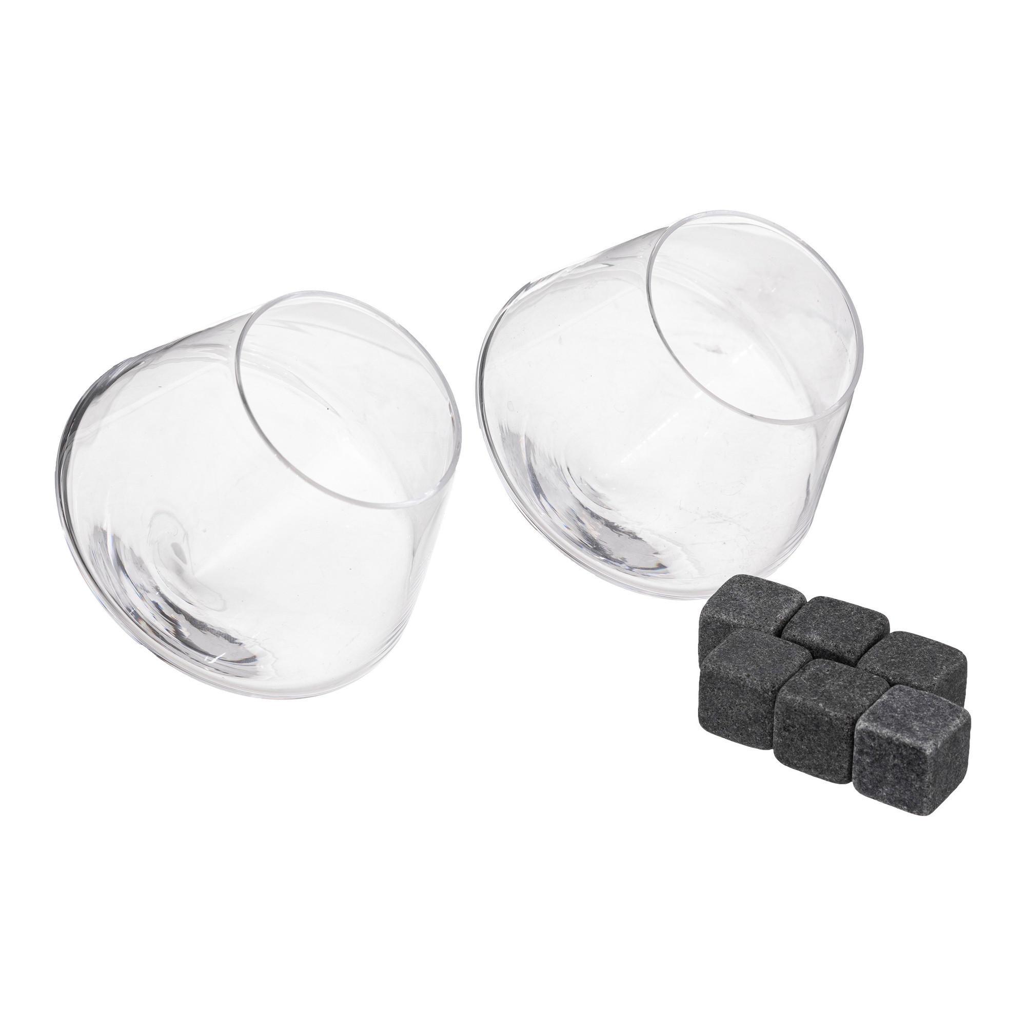 WHISKY-GLÄSER mit Mehrweg-Eiswürfeln - Transparent, Glas (0.3L) - Secret de Gourmet