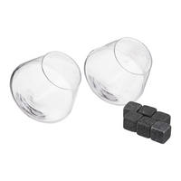 WHISKY-GLÄSER mit Mehrweg-Eiswürfeln - Transparent, Glas (0.3L) - Secret de Gourmet