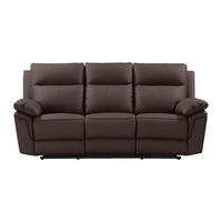 RELAXSOFA - 3 Personen - leder - schokoladenbraun Pakita - Braun, Leder (208/102/92cm) - Vente-Unique