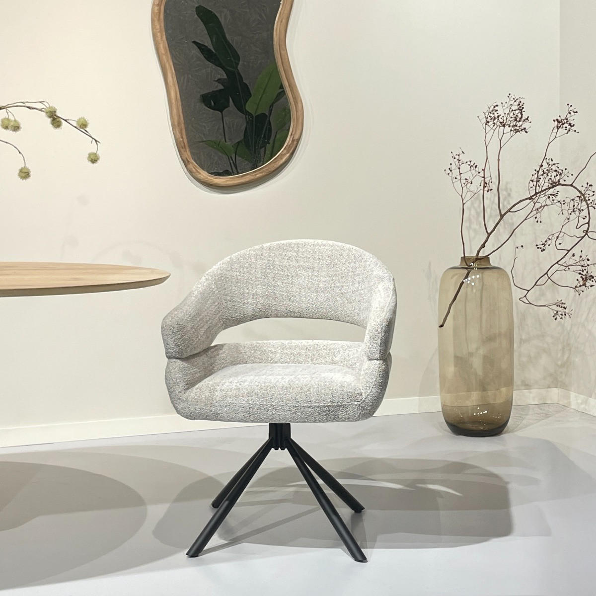 ESSZIMMERSTÜHLE Linn Beige 62/58/85 cm - Hellgrau, Textil (58/85/62cm) - Livingfurn