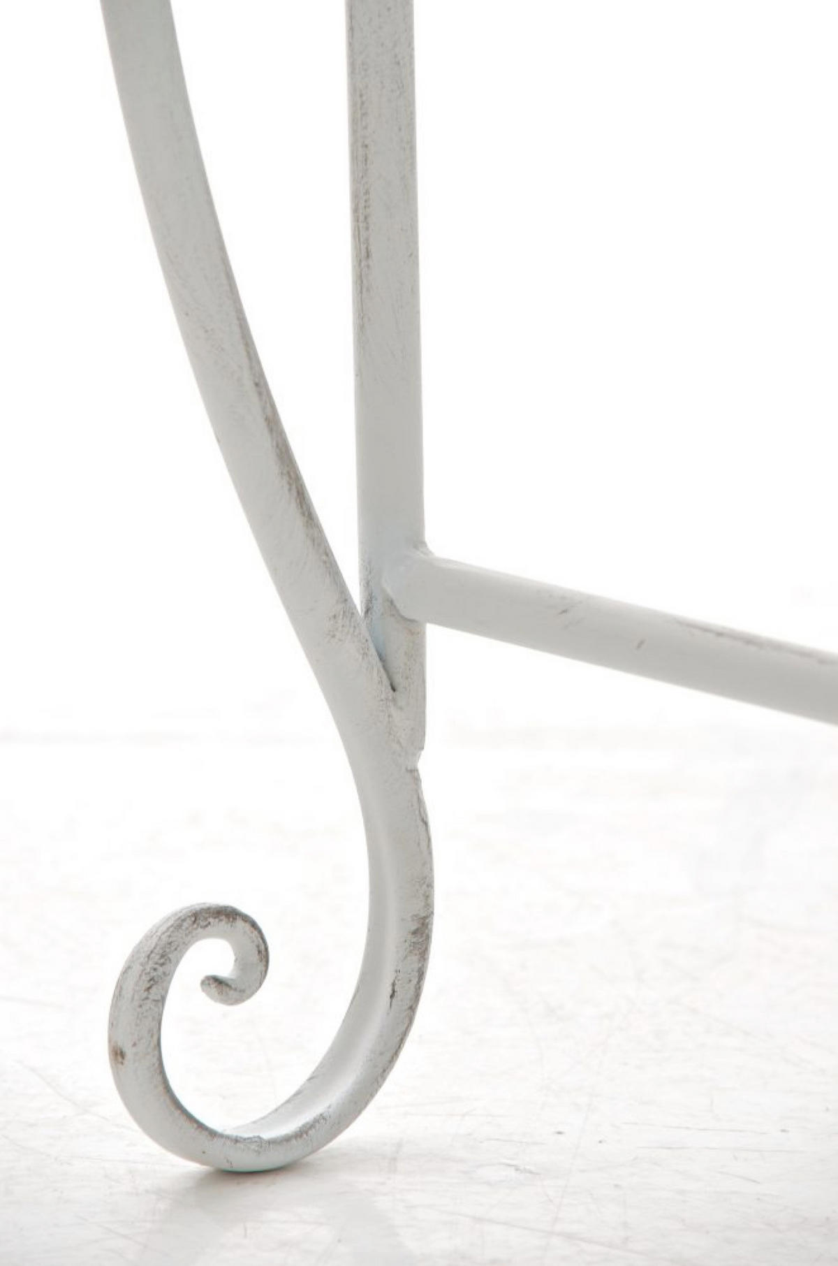 GARTENBANK Minno antik weiß - Weiß, Metall (128/46/94cm) - TPFGarden