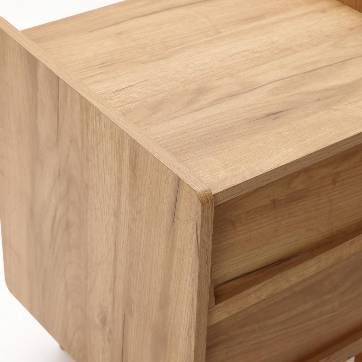 NACHTTISCH Holz mit 2 Schubladen | B43 x T39 x H49 cm - Eichefarben, Holz/Holzwerkstoff (43/49/39cm) - Hometopia