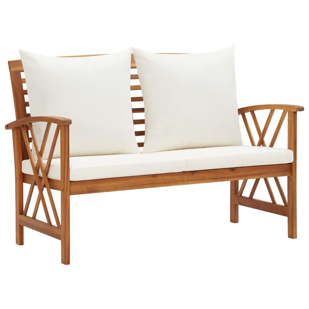 furnicato Gartenbank Weiß 119x83x67 cm